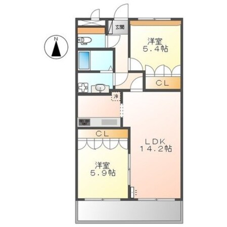 グランドールＡの物件間取画像